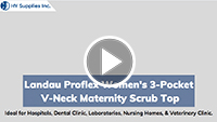 Landau Proflex Women's 3-Pocket V-Neck Maternity Scrub Top	